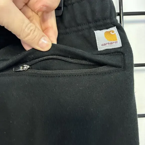 Carhartt Men's Med Black Sweatpants Loose Fit Midweight Tapered BN5307-M - Picture 8 of 11